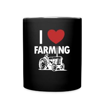 I love Farming Organic Farmer Farmer Farming - Full Colour Mug - black - Front