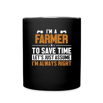 Agriculteur Supposons que j’ai raison Agriculture - Mug uni - noir - Devant