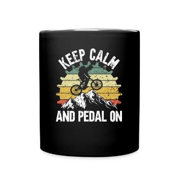 VTT Restez calme - Mug uni - noir - Devant