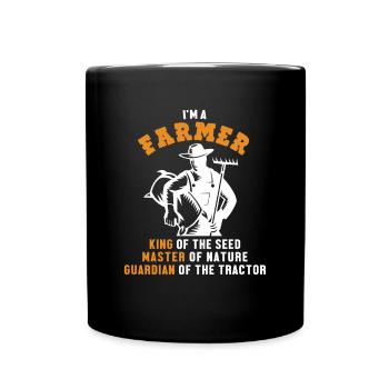 Agriculteur Roi Maître Gardien Agriculteur Agriculture - Mug uni - noir - Devant