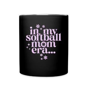 À l’ère de ma maman softball - Mug uni - noir - Devant