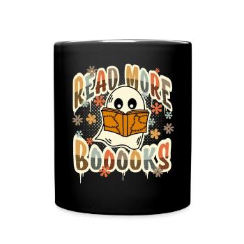 Read More Boooks Reading Books Halloween - Full Colour Mug - black - Front