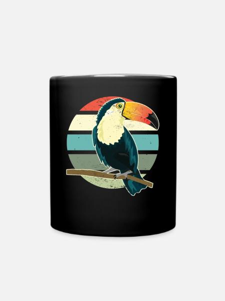 Tukan Wildtier Tier Vogel Retro Vintage Tukan - Tasse einfarbig - Schwarz