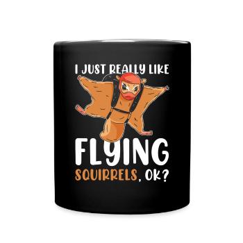 Flying Squirrel Lover - Full Colour Mug - black - Front