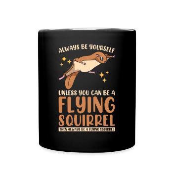 Fliegende Eichhörnchen-Liebhaber - Tasse einfarbig - Schwarz - Vorne