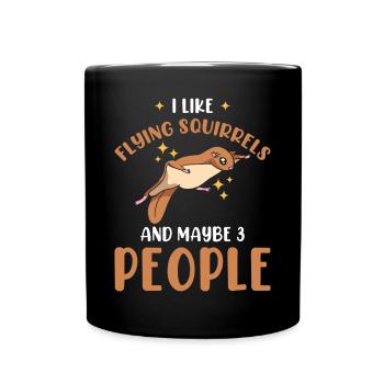 Flying Squirrel Lover - Full Colour Mug - black - Front