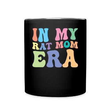 Rat Mom Retro Groovy In My Rat Mom Era - Full Colour Mug - black - Front