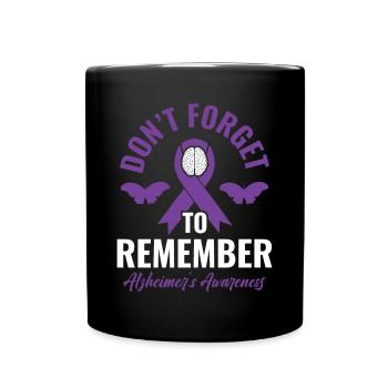 N’oubliez pas de vous souvenir - Sensibilisation à la maladie d’Alzheimer - Mug uni - noir - Devant