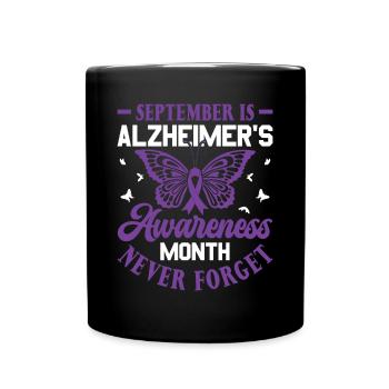 September is Azheimer's Awareness Month - - Full Colour Mug - black - Front