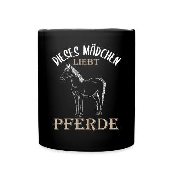 Liebe zu Pferden - Mädchen Edition - Tasse einfarbig - Schwarz - Vorne