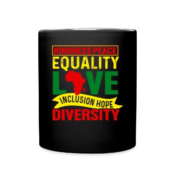 Schwarze Geschichte Monat Juneteenth Afroamerikane - Tasse einfarbig - Schwarz - Vorne