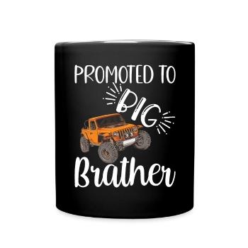 big brother, Promoted to big brother Gift - Full Colour Mug - black - Front