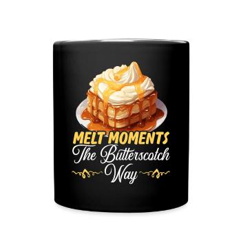 Butterscotch Süßes Karamell Essen Feinschmeckerbutter - Tasse einfarbig - Schwarz - Vorne