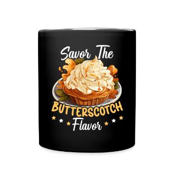 Butterscotch Süßes Karamell Essen Feinschmeckerbutter - Tasse einfarbig - Schwarz - Vorne