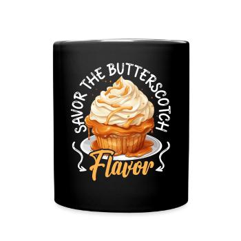 Butterscotch Süßes Karamell Essen Feinschmeckerbutter - Tasse einfarbig - Schwarz - Vorne