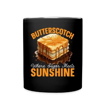 Butterscotch Süßes Karamell Essen Feinschmeckerbutter - Tasse einfarbig - Schwarz - Vorne