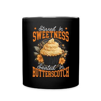 Butterscotch Süßes Karamell Essen Feinschmeckerbutter - Tasse einfarbig - Schwarz - Vorne
