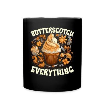 Butterscotch Süßes Karamell Essen Feinschmeckerbutter - Tasse einfarbig - Schwarz - Vorne