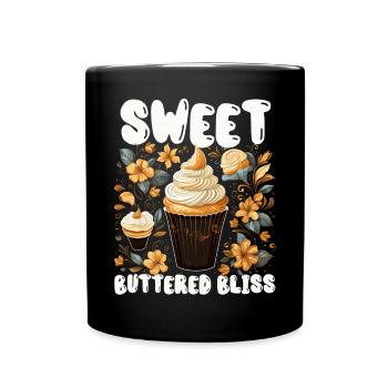 Butterscotch Süßes Karamell Essen Feinschmeckerbutter - Tasse einfarbig - Schwarz - Vorne