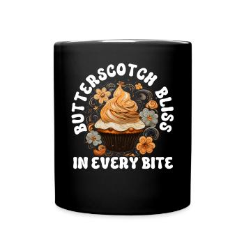 Butterscotch Süßes Karamell Essen Feinschmeckerbutter - Tasse einfarbig - Schwarz - Vorne