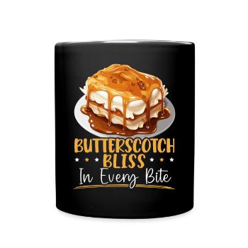 Butterscotch Süßes Karamell Essen Feinschmeckerbutter - Tasse einfarbig - Schwarz - Vorne