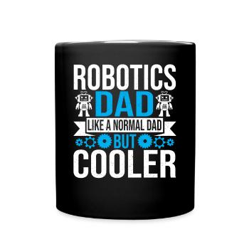 Droid Builder Robotics Dad Father Men Build Robot - Tasse einfarbig - Schwarz - Vorne