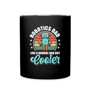 Vintage Droid Builder Robotics Dad Father Retro - Full Colour Mug - black - Front