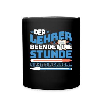 Lehrer Lehramt Student - Tasse einfarbig - Schwarz - Vorne