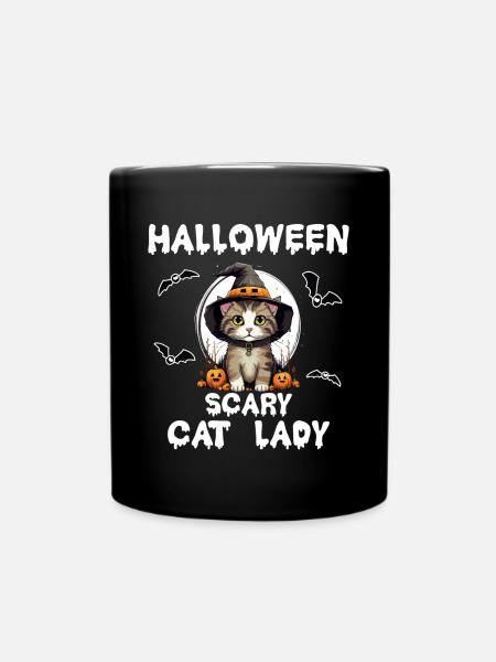 Pumpkin Katze Kürbis Halloween Katzen - Tasse einfarbig - Schwarz