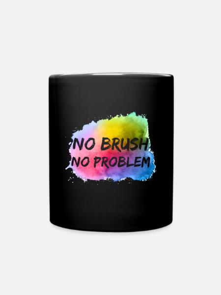 Maler Leinwand Flüssigkeit Malerei Kunst Farbe - Tasse einfarbig - Schwarz