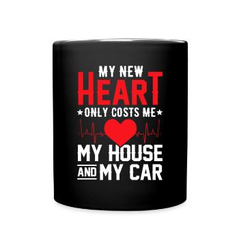 Recovery after open-heart surgery - Full Colour Mug - black - Front