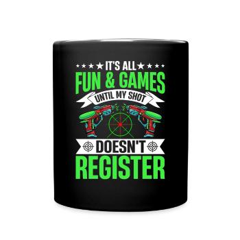 Laser Tag Spieler - Tasse einfarbig - Schwarz - Vorne