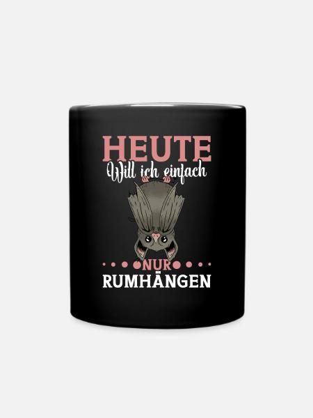 Fledermaus Fledermausfan Fledermausliebhaber - Tasse einfarbig - Schwarz