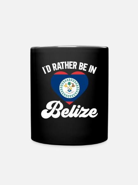 Belize Flagge Belizer - Tasse einfarbig - Schwarz
