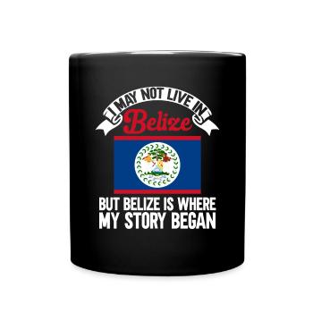 Belize Flagge Belizer - Tasse einfarbig - Schwarz - Vorne