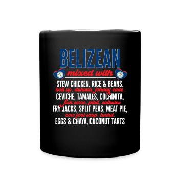 Belize Flagge Belizer - Tasse einfarbig - Schwarz - Vorne