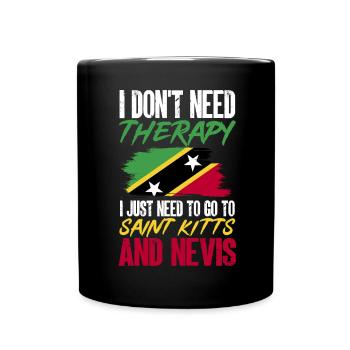 Flag of Saint Kitts and Nevis - Full Colour Mug - black - Front