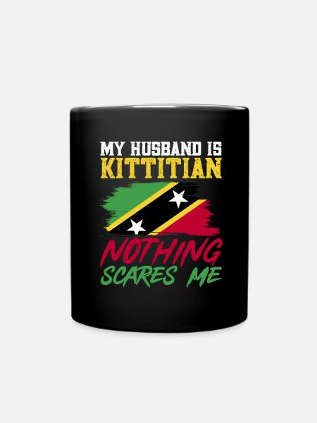 Flag of Saint Kitts and Nevis - Full Colour Mug - black
