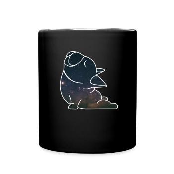 male four-legged friend Wauwau dog owner yoga dog - Full Colour Mug - black - Front