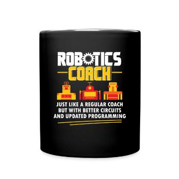 Coach robotique Cool Funny Build Robot Droid Builde - Mug uni - noir - Devant