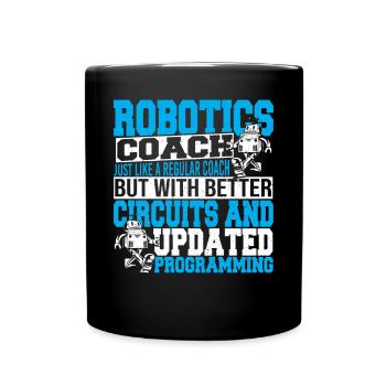 Cool Funny Build Robot Droid Builder Robotics Coac - Tasse einfarbig - Schwarz - Vorne