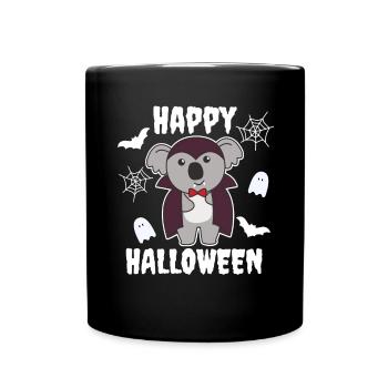 Koala Happy Halloween Cute Vampire Costume - Full Colour Mug - black - Front