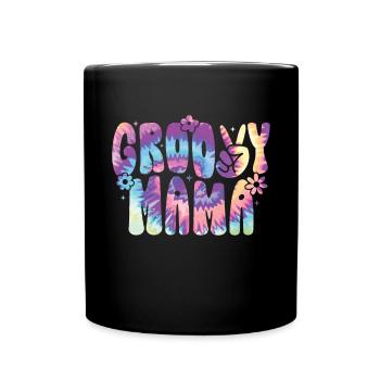 Groovy Mutter Passende Familie Am 1. Geburtstag - Tasse einfarbig - Schwarz - Vorne