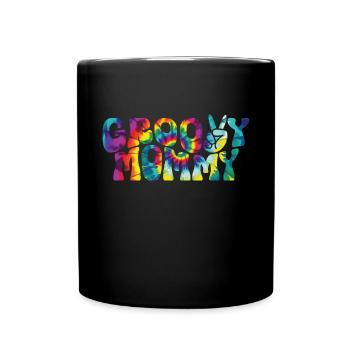 Groovy Mutter Passende Familie Am 1. Geburtstag - Tasse einfarbig - Schwarz - Vorne