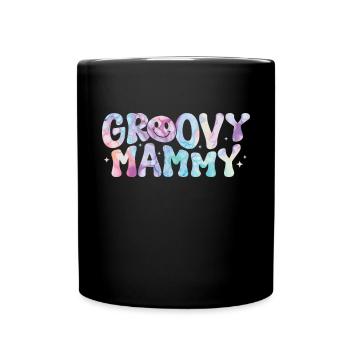 Groovy Mutter Passende Familie Am 1. Geburtstag - Tasse einfarbig - Schwarz - Vorne