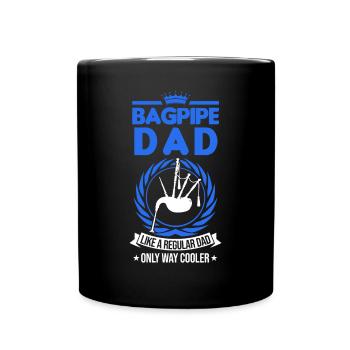 Dudelsack Vater Dudelsackspieler Papa - Tasse einfarbig - Schwarz - Vorne