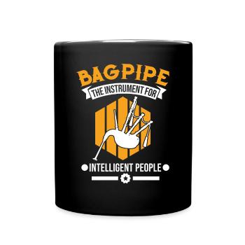 Dudelsack Dudelsackspieler - Tasse einfarbig - Schwarz - Vorne