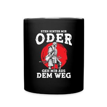 Samurai Bushido-Krieger - Tasse einfarbig - Schwarz - Vorne