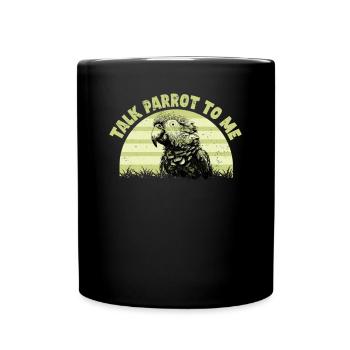 Budgie Parrot Bird Parakeet Owner - Full Colour Mug - black - Front