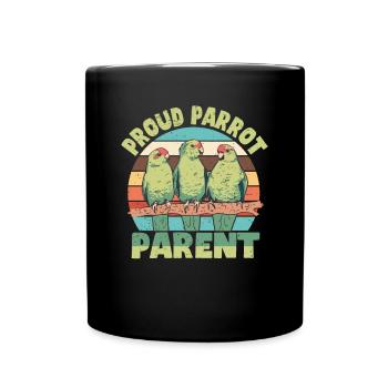 Perruche Perroquet Perroquet Propriétaire - Mug uni - noir - Devant